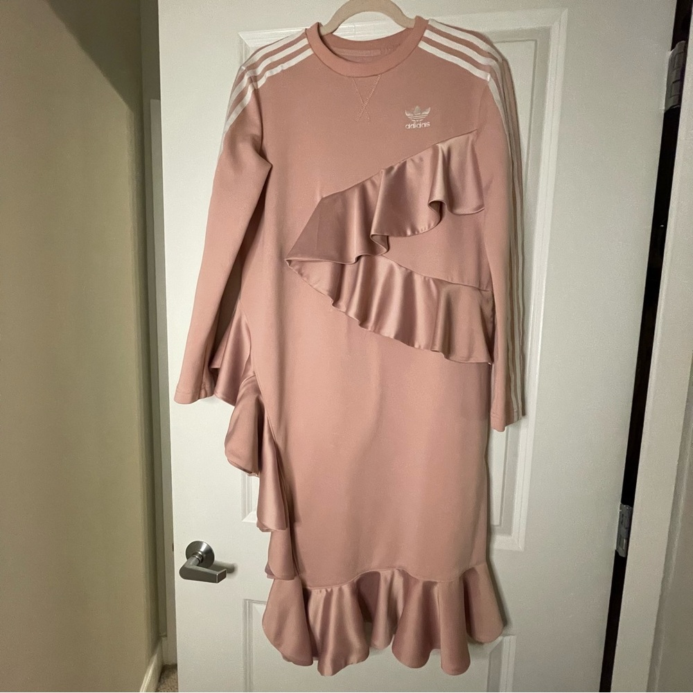 Adidas x JKOO Blush Long Sleeve Ruffle Tunic